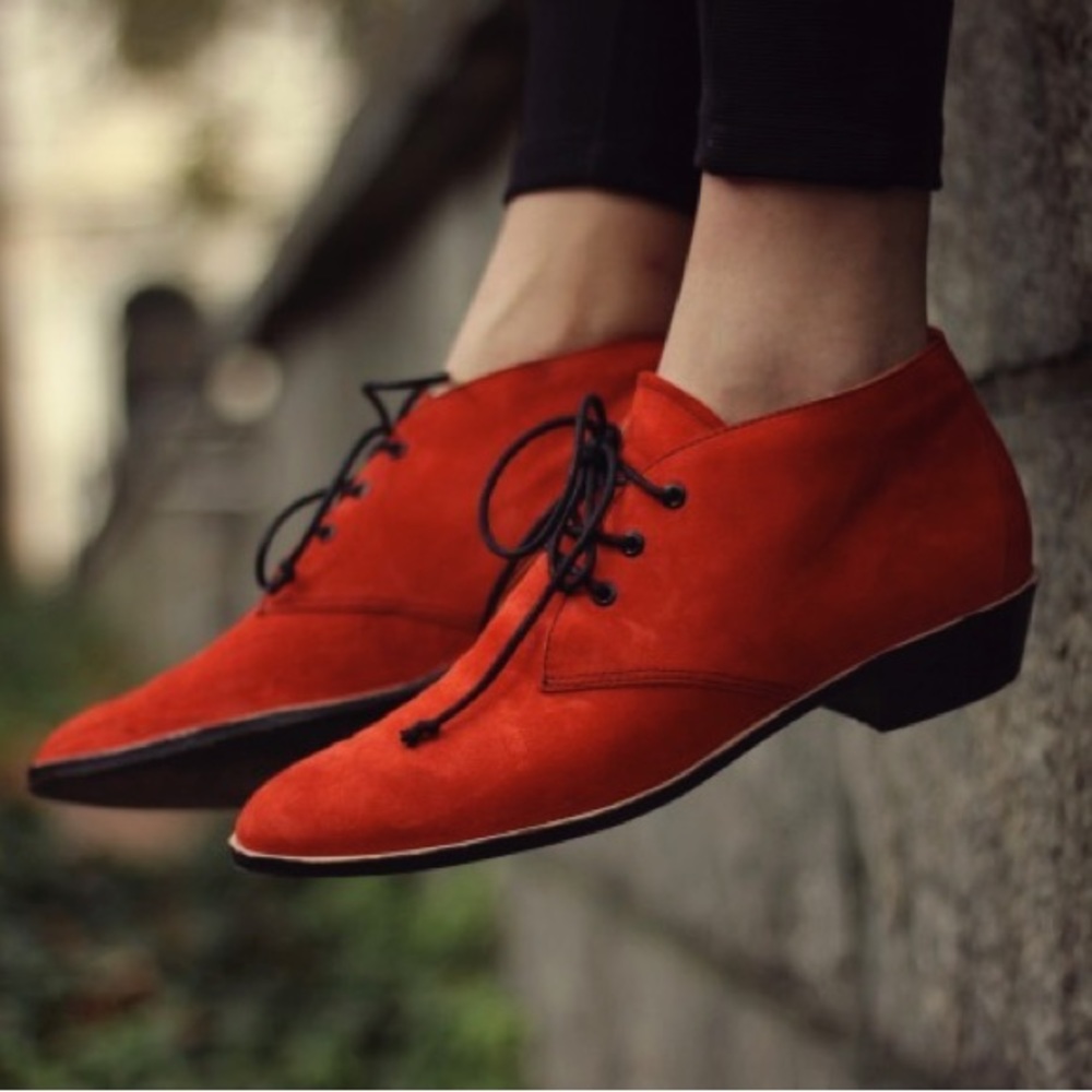 Modern Vice Orange Suede Lace Up Boot